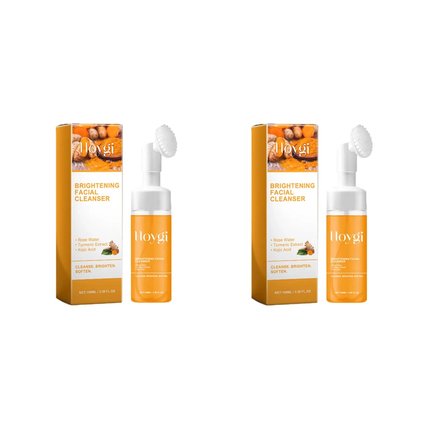 Revitalizing Turmeric & Kojic Acid Cleanser - Deep Cleanse, Blackhead Buster, Acne Mark Fader & Brightening Foam Wash