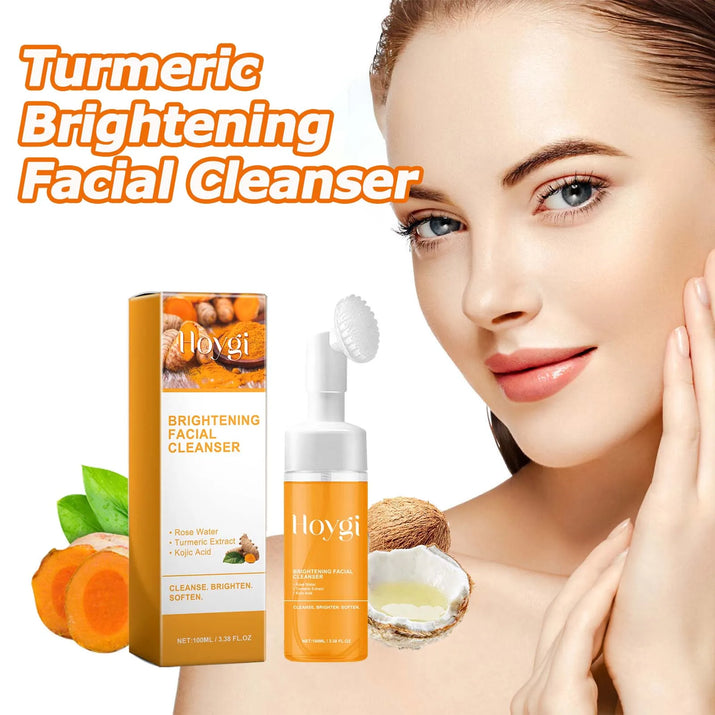 Revitalizing Turmeric & Kojic Acid Cleanser - Deep Cleanse, Blackhead Buster, Acne Mark Fader & Brightening Foam Wash