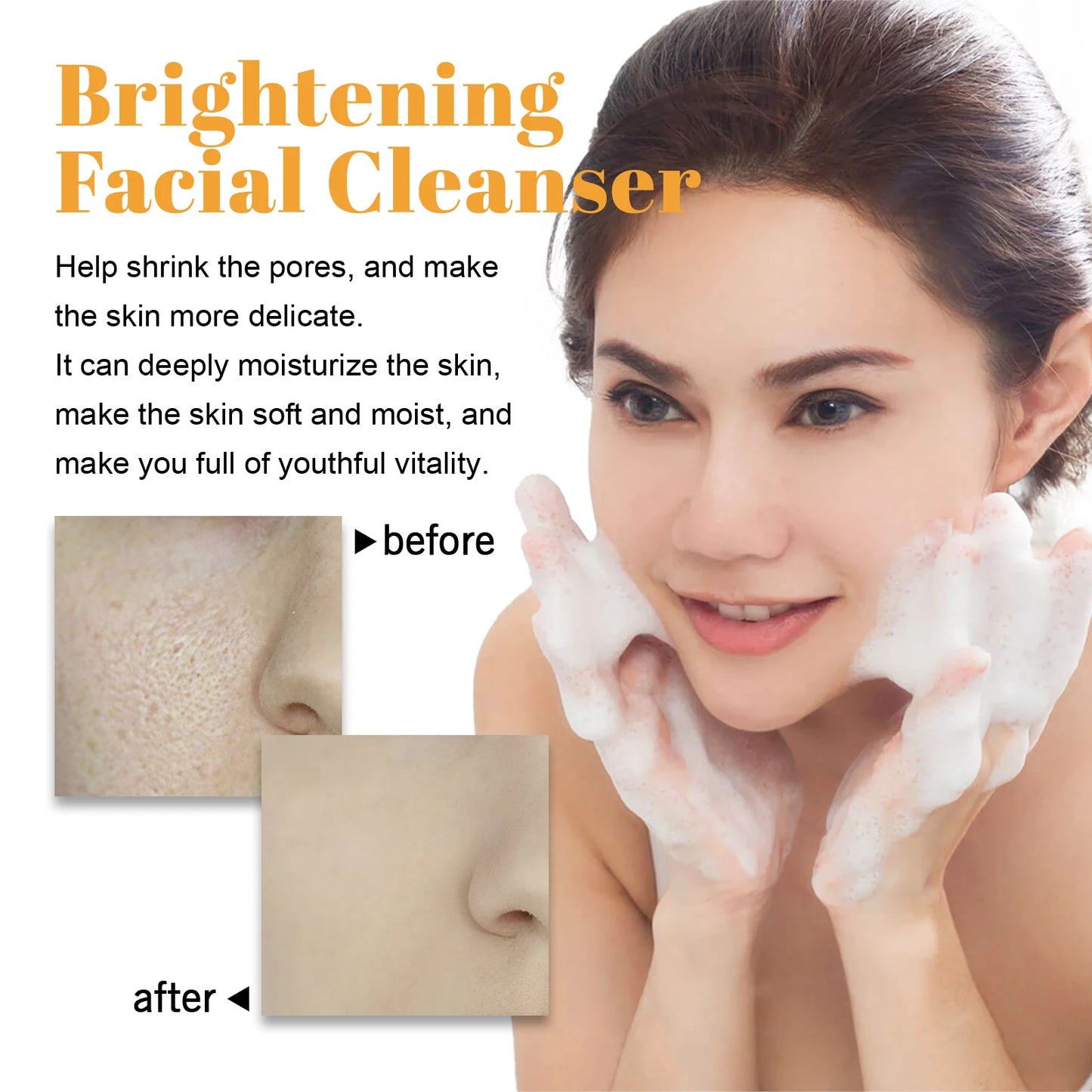 Revitalizing Turmeric & Kojic Acid Cleanser - Deep Cleanse, Blackhead Buster, Acne Mark Fader & Brightening Foam Wash